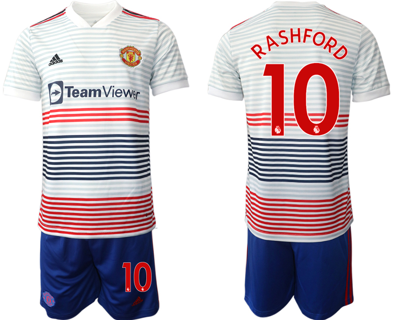 Men 2022-2023 Club Manchester United away white #10 Adidas Soccer Jerseys->manchester united jersey->Soccer Club Jersey